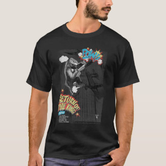 ポップアートのコミックゴリラポスター Tシャツ