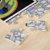 ポップアートのコーヒーカップのパズル ジグソーパズル (側面)