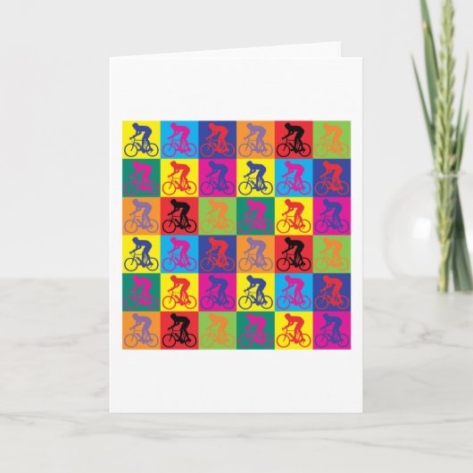 ポップアートのサイクリング カード (正面)