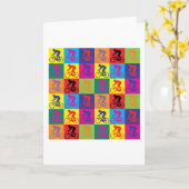 ポップアートのサイクリング カード (黄色い花)