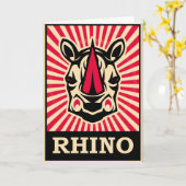 ポップアートのサイ カード (黄色い花)