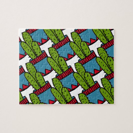 ポップアートのサボテン ジグソーパズル (横)