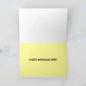 ポップアートのサンキューカード-黄色い明暗中間部 サンキューカード (内部)