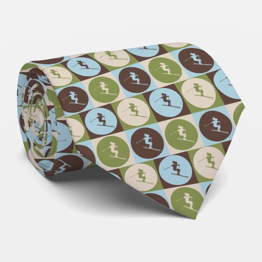 ポップアートのスキー ネクタイ (ロール)