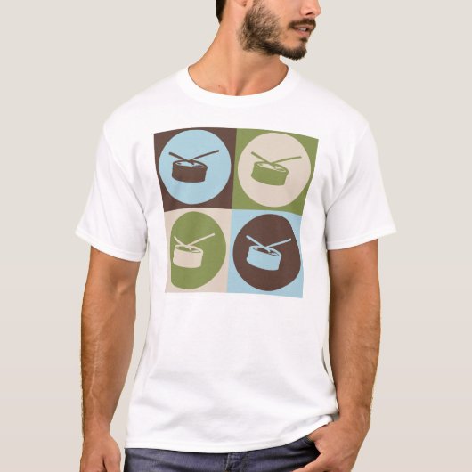 ポップアートのスネアドラム Tシャツ (正面)