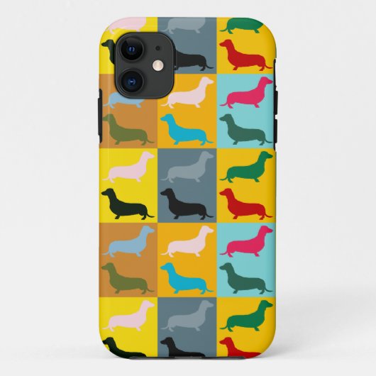 ポップアートのダックスフント Case-Mate iPhoneケース (裏面)