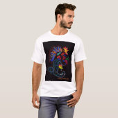 ポップアートのドラゴン Tシャツ (正面フル)