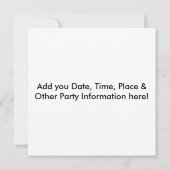 ポップアートのハンバーガーの招待状 招待状 (裏面)