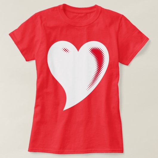 ポップアートのハート Tシャツ (デザイン正面)