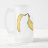 ポップアートのバナナのミルクセーキガラスのマグ フロストグラスビールジョッキ (左)