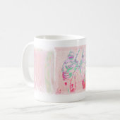 ポップアートのバレエのPointeの靴のスケッチのマグ コーヒーマグカップ (正面左)