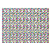 ポップアートのパイナップルおよびシュロの葉2 テーブルクロス (正面(横))