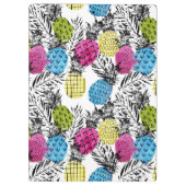 ポップアートのパイナップルおよびシュロの葉|のモノグラム クリップボード (裏面)