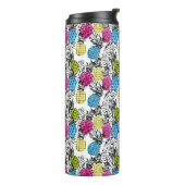 ポップアートのパイナップルおよびシュロの葉|のモノグラム タンブラー (回転左)