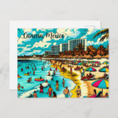 ポップアートのビジュアルが漂うメキシコ・カンクン ポストカード (正面/裏面)