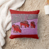 ポップアートのピンクのバッファロー クッション (ブランケット)