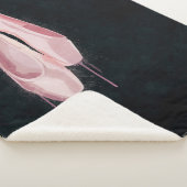 ポップアートのピンクのバレエシューズ シェルパブランケット (3/4)