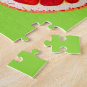 ポップアートのピンク種のグレープフルーツのオリジナルの水彩画 ジグソーパズル (側面)