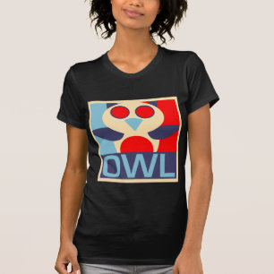 ポップアートのフクロウのワイシャツ Tシャツ