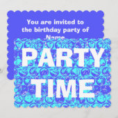 ポップアートのプチプチフィルム 招待状 (正面/裏面)