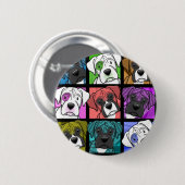 ポップアートのボクサー 缶バッジ (正面&裏面)