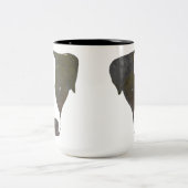 ポップアートのボーダーコリーのマグ ツートーンマグカップ (中央)