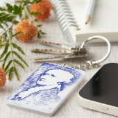 ポップアートのポートレートアレクサンダー・ハミルトン キーホルダー (正面右)