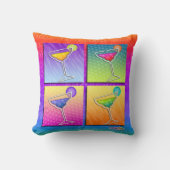 ポップアートのマルガリータのアメリカ人のMoJoのリバーシブルの枕 クッション (正面)