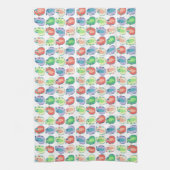 ポップアートのモルモットパターン キッチンタオル (縦)