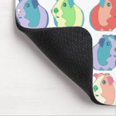 ポップアートのモルモットパターン マウスパッド (コーナー)