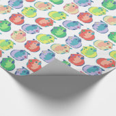 ポップアートのモルモットパターン ラッピングペーパー (角)