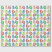 ポップアートのモルモットパターン ラッピングペーパー (フラット)