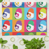 ポップアートのモルモット キッチンタオル (折り畳み)