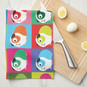ポップアートのモルモット キッチンタオル (四つ折り)