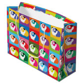 ポップアートのモルモット ラージペーパーバッグ (裏面アングル)