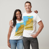 ポップアートのモロッコ地図 Tシャツ (ユニセックス)