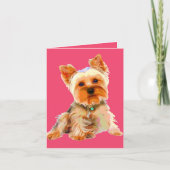 ポップアートのヨークシャーテリア カード (正面)