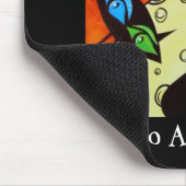 ポップアートのレトロの黒猫のマウスパッド マウスパッド (コーナー)