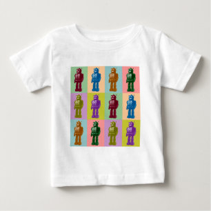 ポップアートのロボット ベビーTシャツ