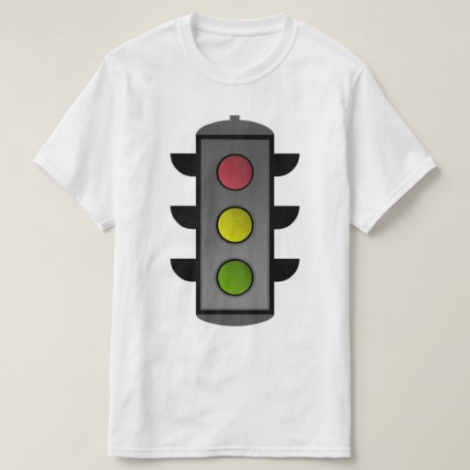 ポップアートの信号機 Tシャツ (デザイン正面)