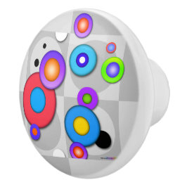 ポップアートの円 セラミックノブ