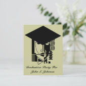 ポップアートの卒業のパーティの招待状の卒業生の抽象芸術 招待状 (スタンド正面)