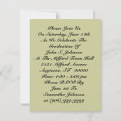 ポップアートの卒業のパーティの招待状の卒業生の抽象芸術 招待状 (裏面)