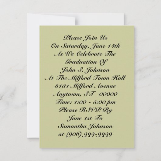 ポップアートの卒業のパーティの招待状の卒業生の抽象芸術 招待状 (裏面)