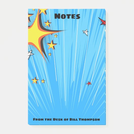 ポップアートの喜劇的なギークのデスクアクセサリ ポストイット (正面)