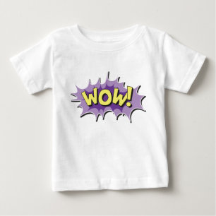 ポップアートの喜劇的なスタイルのワウ ベビーTシャツ