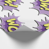 ポップアートの喜劇的なスタイルのワウ ラッピングペーパー (角)