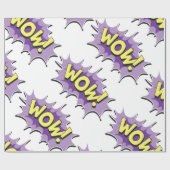 ポップアートの喜劇的なスタイルのワウ ラッピングペーパー (フラット)