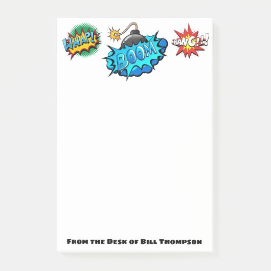 ポップアートの喜劇的なスタイルの爆弾ブーム! カスタマイズ ポストイット (正面)