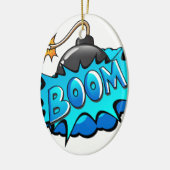 ポップアートの喜劇的なスタイルの爆弾ブーム! セラミックオーナメント (左)